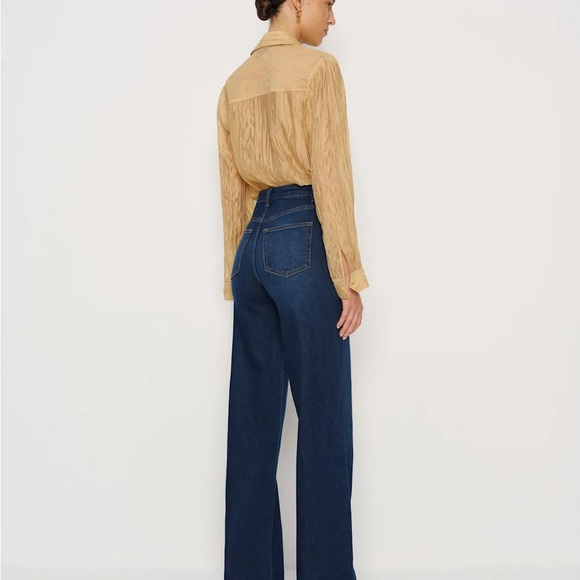 Bex Super Stretch High Rise Wide Leg Jeans NWT 33 - Picture 3 of 5